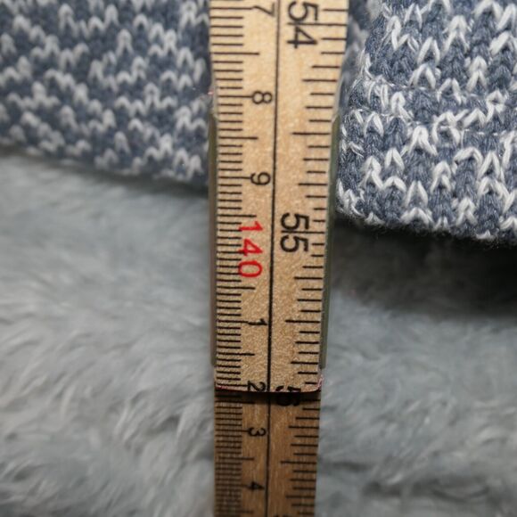 Pretty Young Thing Cardigan Sweater Womens Large Heathered Blue Long Duster Boho - Picture 9 of 12